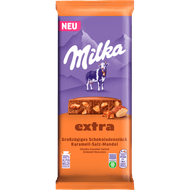 Foto van Milka Chocoladereep salted almond caramel