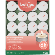 Bolsius Theelichten wit 6 uur