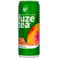 Foto van Fuze tea Black tea peach hibiscus 24x33 cl