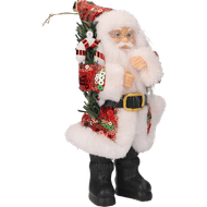 Foto van Ornament kerstman rood 18cm