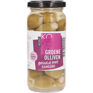 Kokota Gevulde groenen olijven met tzatziki Foto van Kokota Gevulde groenen olijven met tzatziki