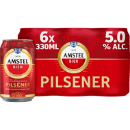 Amstel Pilsener 6x33 cl Foto van Amstel Pilsener 6x33 cl