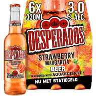 Desperados Strawberry margarita 6x33cl Foto van Desperados Strawberry margarita 6x33cl