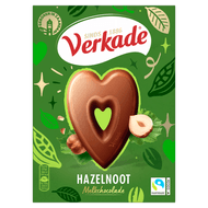 Verkade Chocolade hart melk hazelnoot Foto van Verkade Chocolade hart melk hazelnoot