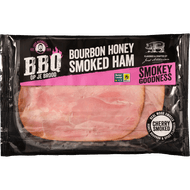Smokey Goodness Bourbon honey smoked ham Foto van Smokey Goodness Bourbon honey smoked ham