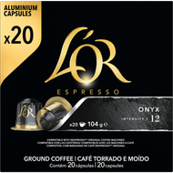 L'Or Koffiecups onyx sterkte 12 Foto van L'Or Koffiecups onyx sterkte 12