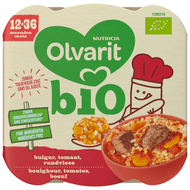 Olvarit 12+ Maanden Peutermenu Bulgur Tomaat Rundvlees