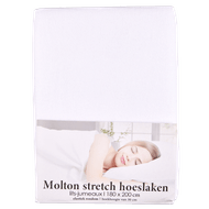 Foto van Molton stretch hoeslaken 180 x 200 cm