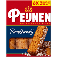 Peijnenburg Ontbijtkoekrepen parelkandij 6 stuks