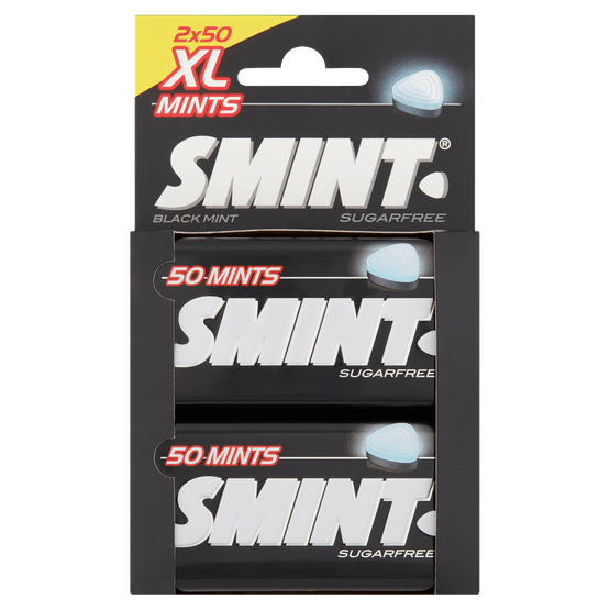 Foto van Smint XL blackmint op witte achtergrond