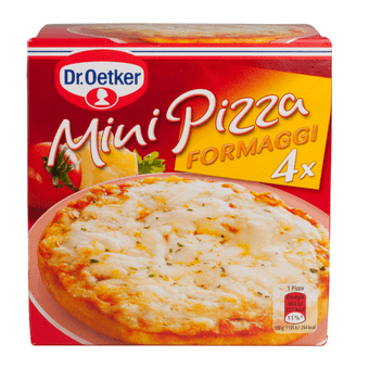 Dr. Oetker Mini pizza formaggi 4 stuks