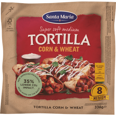 Santa Maria Tortilla corn-wheat 8 stuks