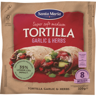 Santa Maria Tortilla garlic-herbs 8 stuks