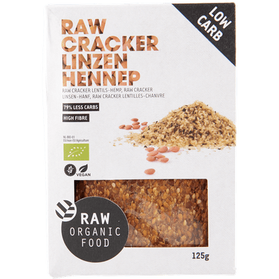 RAW Organic Food Crackers linzen-hennepzaad