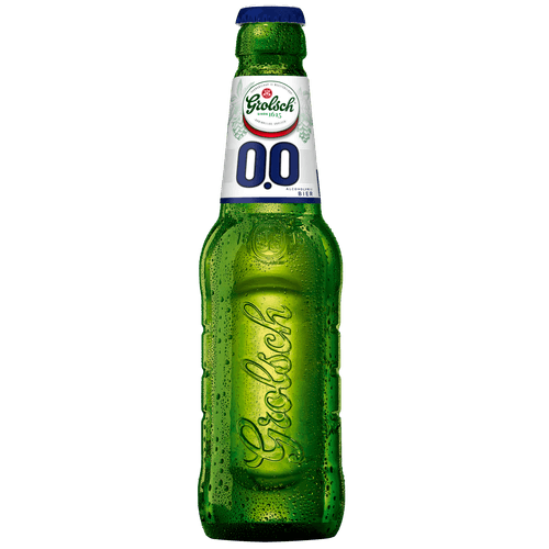 Foto van Grolsch 0.0 op witte achtergrond