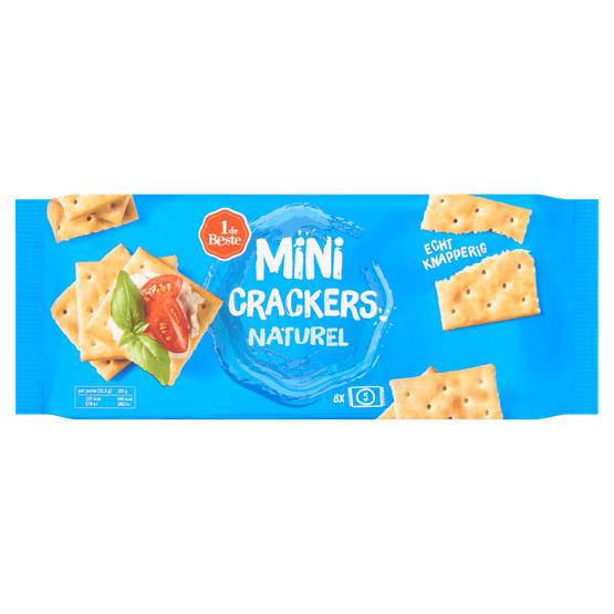 Foto van 1 de Beste Mini crackers naturel op witte achtergrond