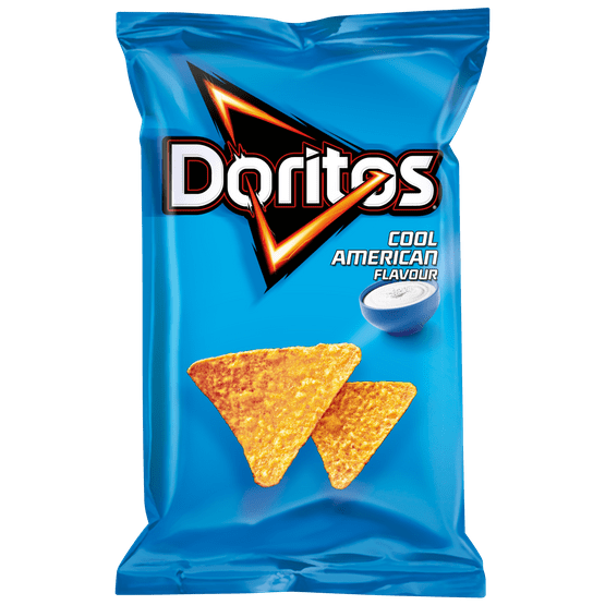 Foto van Doritos Tortilla chips cool american op witte achtergrond