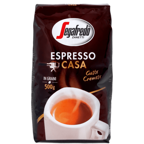 Foto van Segafredo Espressobonen casa op witte achtergrond