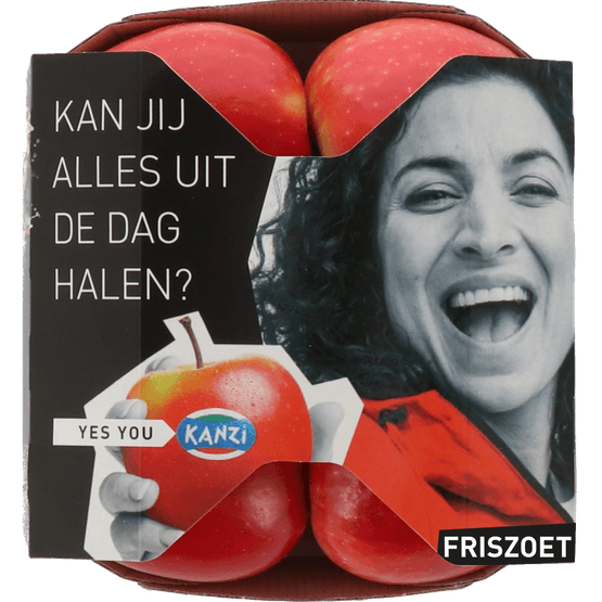 Foto van Kanzi Appelen per schaal op witte achtergrond