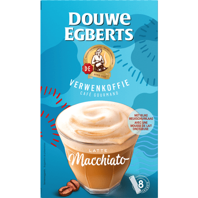 Douwe Egberts Oploskoffie latte macchiato 8 st