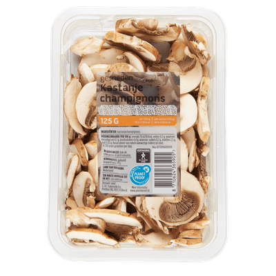  Kastanje champignons gesneden