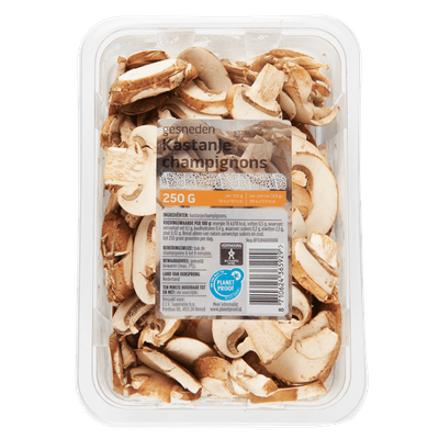  Kastanje champignons gesneden