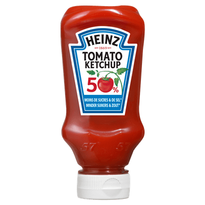 Heinz Tomatenketchup 50% minder suiker