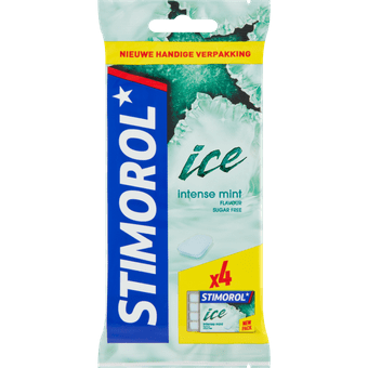 Stimorol Kauwgom ice intense mint 4 stuks