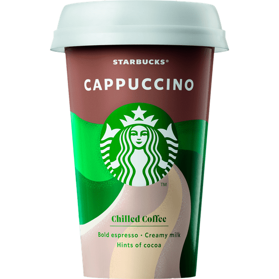 Foto van Starbucks Cappuccino op witte achtergrond