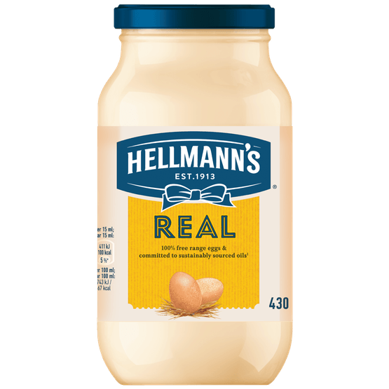 Foto van Hellmann's Mayonaise op witte achtergrond