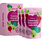 Mama Deli Couscous broccoli & rode biet 3 stuks 8+ maanden