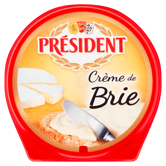 Foto van President Crème de brie op witte achtergrond