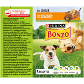 Bonzo Hondenvoer kip pasta groente in saus