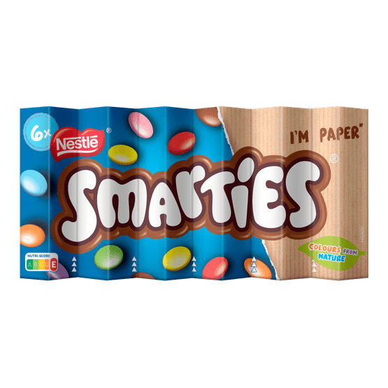 Foto van Nestlé Smarties 6-pack op witte achtergrond