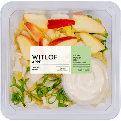 Fresh & easy Groene salade witlof appel