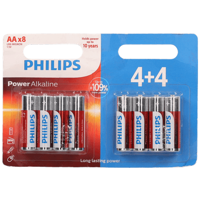 Philips Alkaline batterijen AA