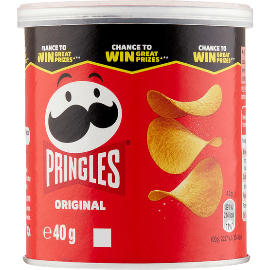 Foto van Pringles Chips original op witte achtergrond