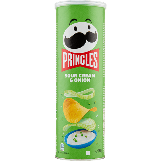 Foto van Pringles Sour cream & onion op witte achtergrond
