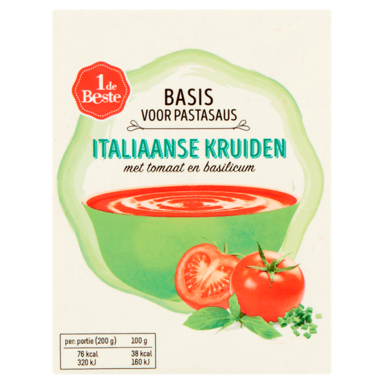 Foto van 1 de Beste Sugo Italiaanse kruidensaus op witte achtergrond