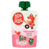Bonbébé Biohapje appel-aardbei 6+ maanden