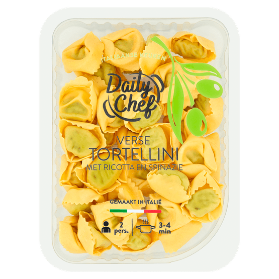 Foto van Daily Chef Tortellini ricotta-spinazie op witte achtergrond