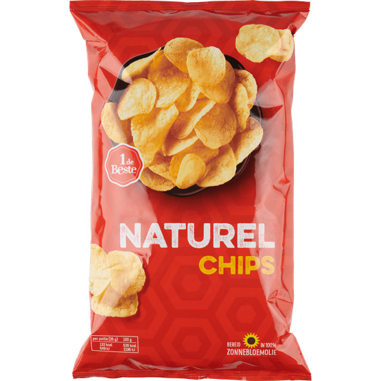 Foto van 1 de Beste Chips naturel op witte achtergrond