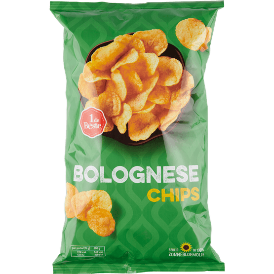 Foto van 1 de Beste Chips bolognese op witte achtergrond