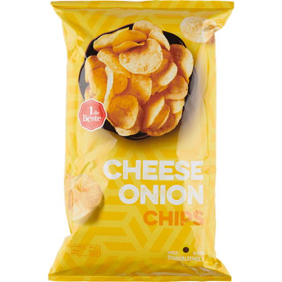 Foto van 1 de Beste Chips cheese onion op witte achtergrond