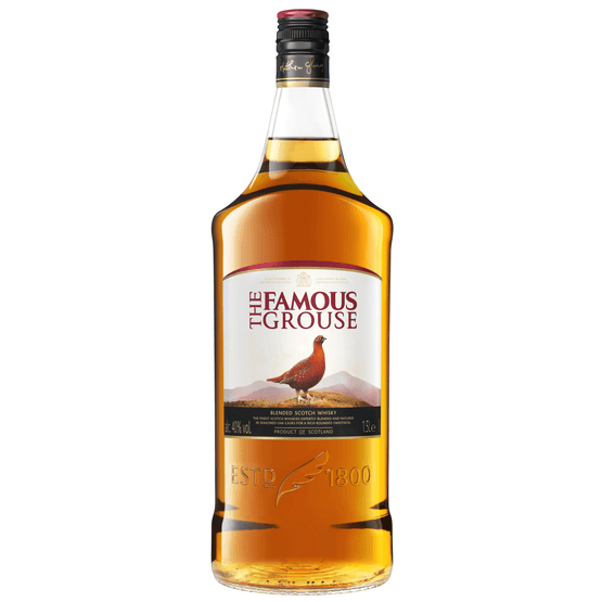 Foto van Famous Grouse Whisky op witte achtergrond