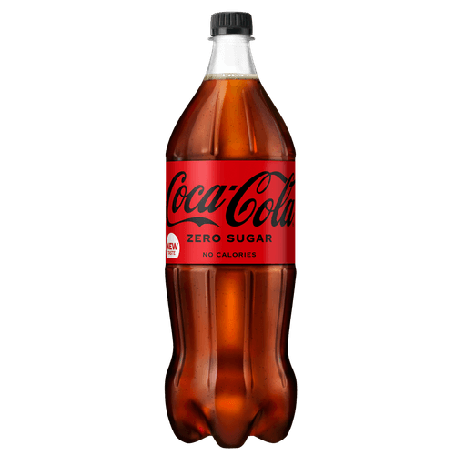 Foto van Coca-Cola Zero losse fles op witte achtergrond