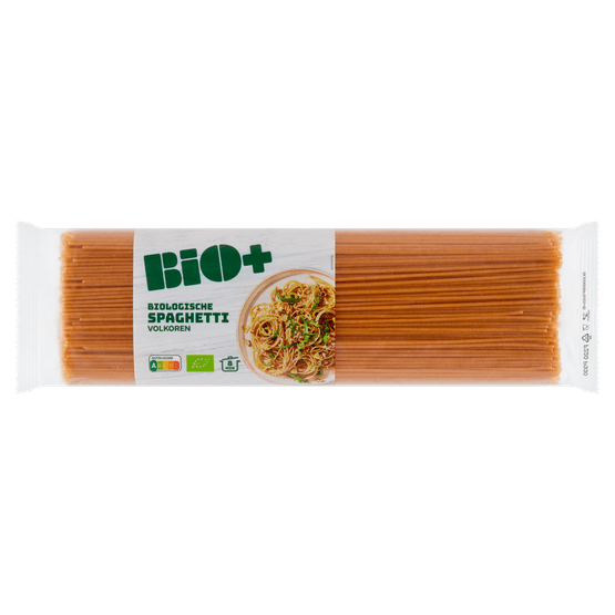 Foto van Bio+ Spaghetti volkoren op witte achtergrond