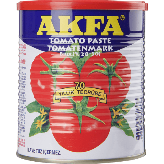 Foto van AKFA Tomaten pasta katkizis op witte achtergrond
