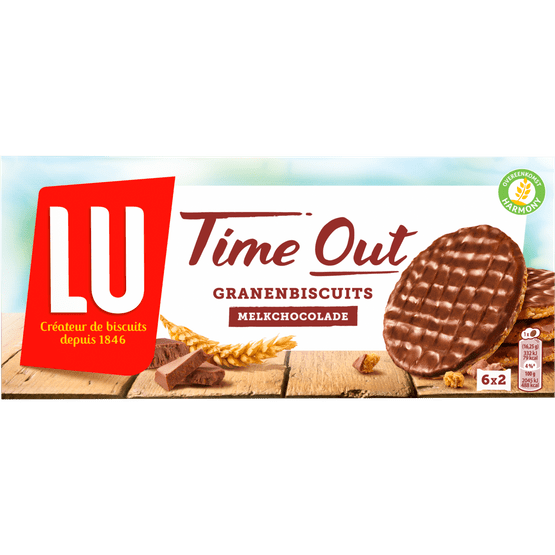Foto van Lu Time out chocolade op witte achtergrond