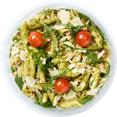 Healthy Hand Salade pasta pesto